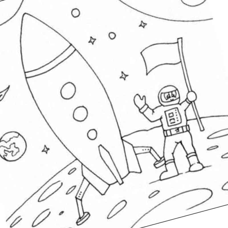 Рисунок ко дню космонавтики карандашом для срисовки
