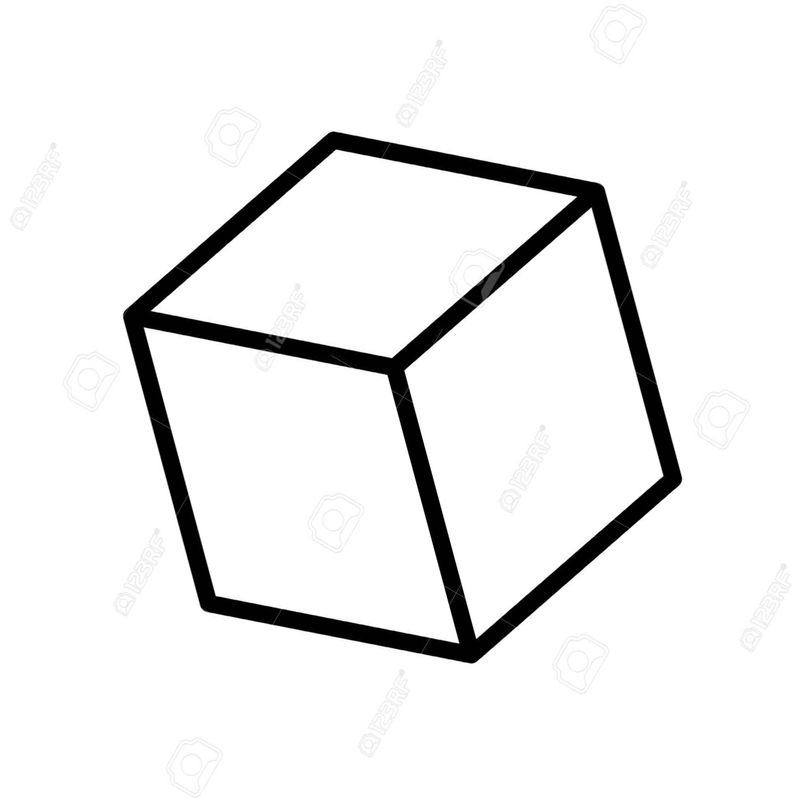 куб геометрическая фигура  - распечатать, скачать бесплатно