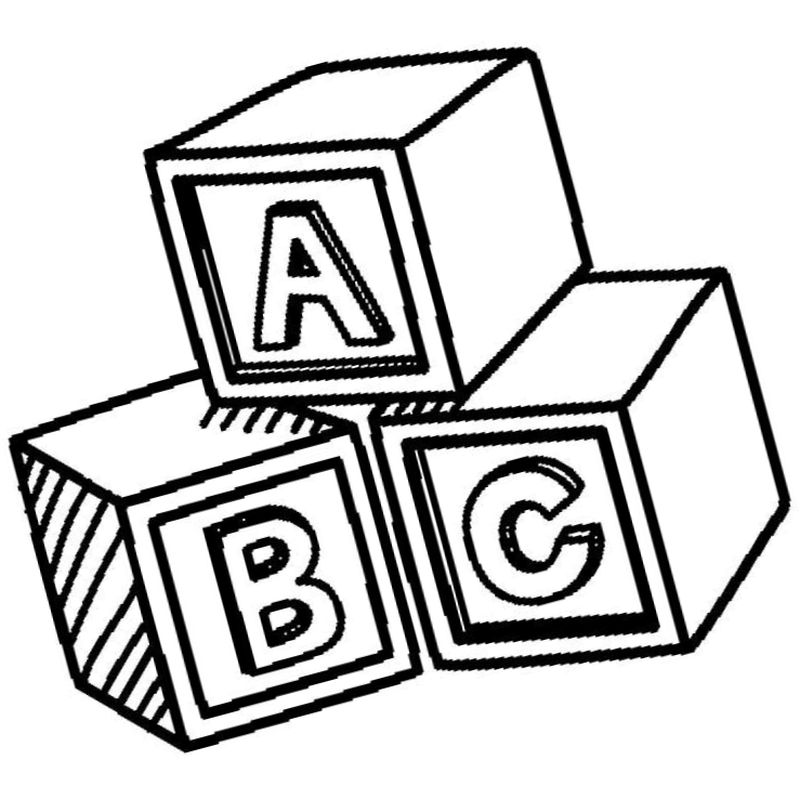 кубики с алфавитом - распечатать, скачать бесплатно