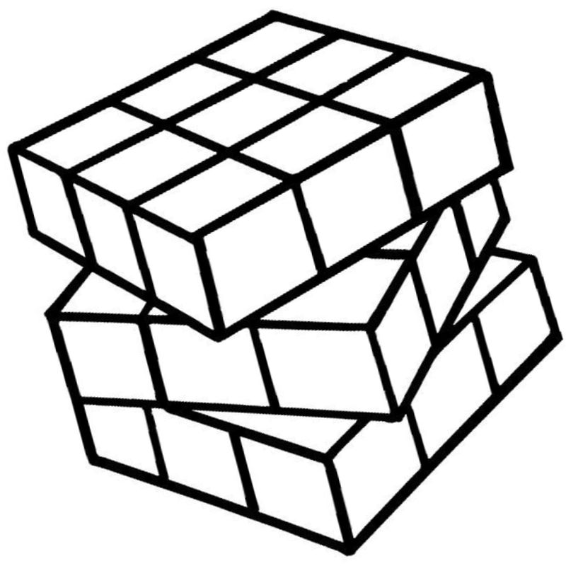прекрасный кубик рубика - распечатать, скачать бесплатно