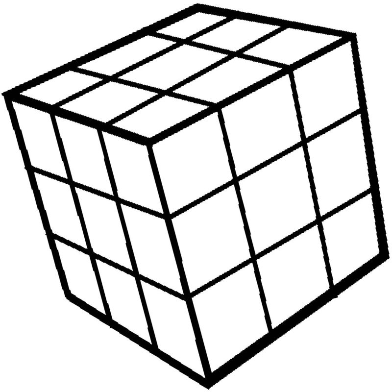 простой кубик рубик - распечатать, скачать бесплатно