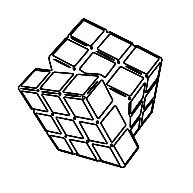 рабочий кубик рубик - распечатать, скачать бесплатно