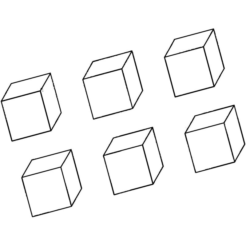 шесть кубиков - распечатать, скачать бесплатно