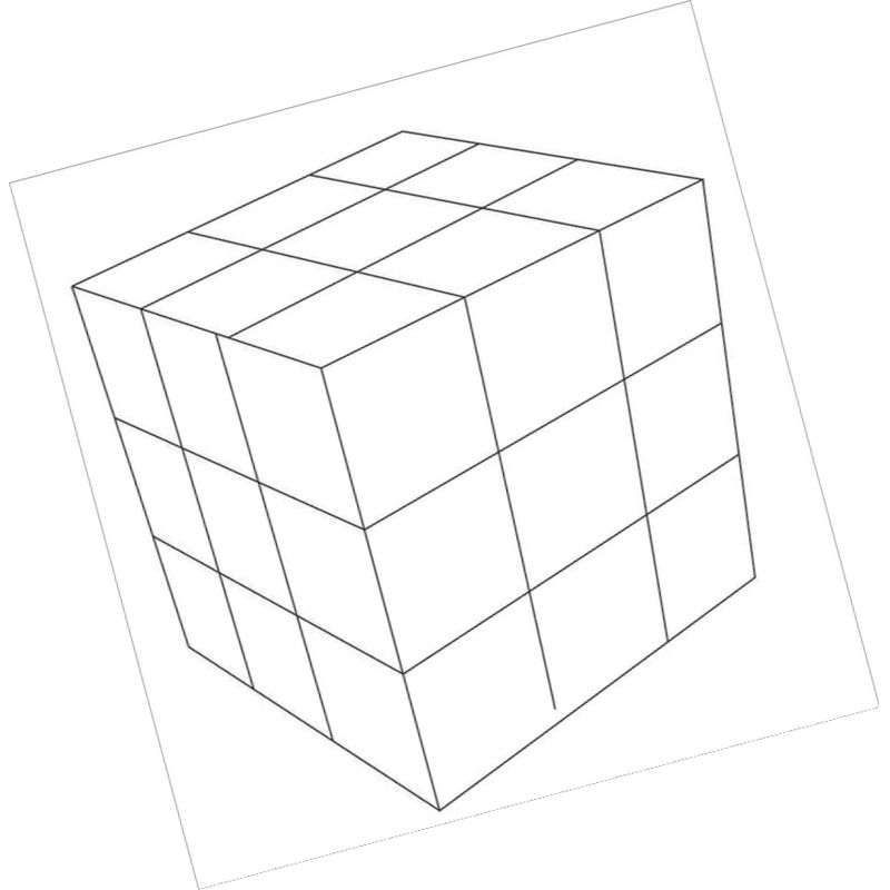 собранный кубик рубик - распечатать, скачать бесплатно