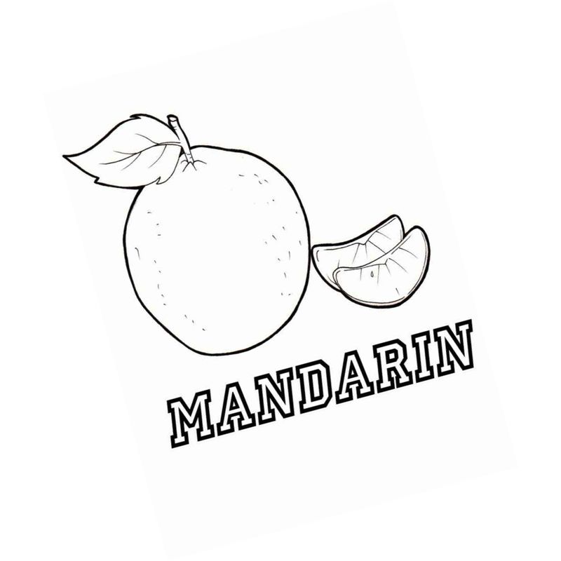 обычный мандарин - распечатать, скачать бесплатно