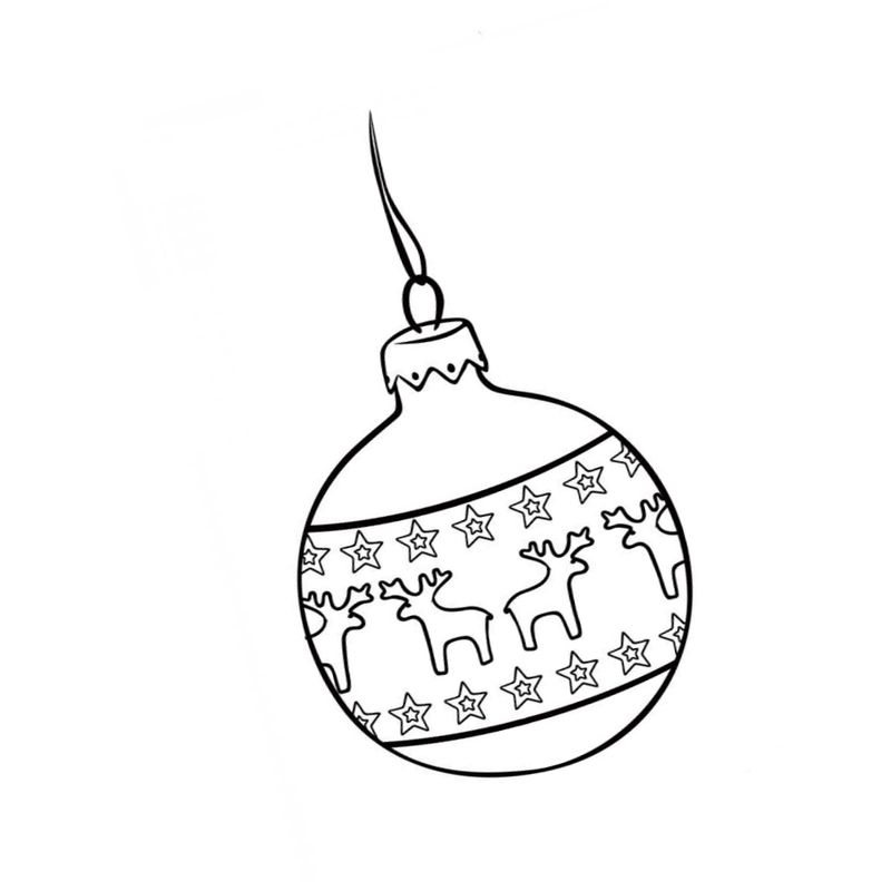 новогодние украшения елочный шарик - распечатать, скачать бесплатно