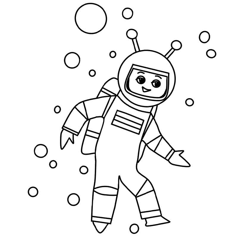 Как нарисовать космонавта детям
