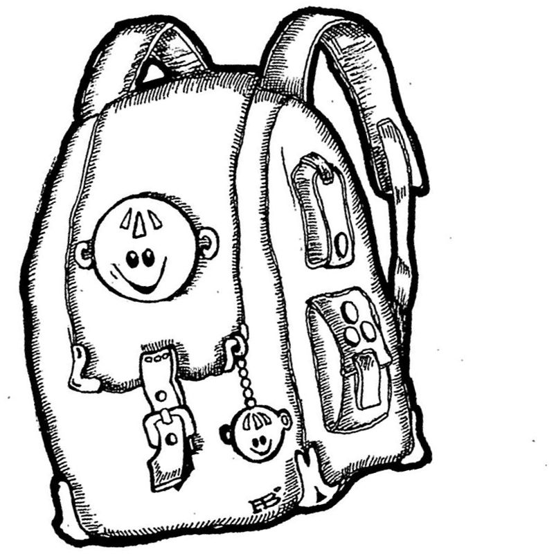 рюкзак для ребенка - распечатать, скачать бесплатно