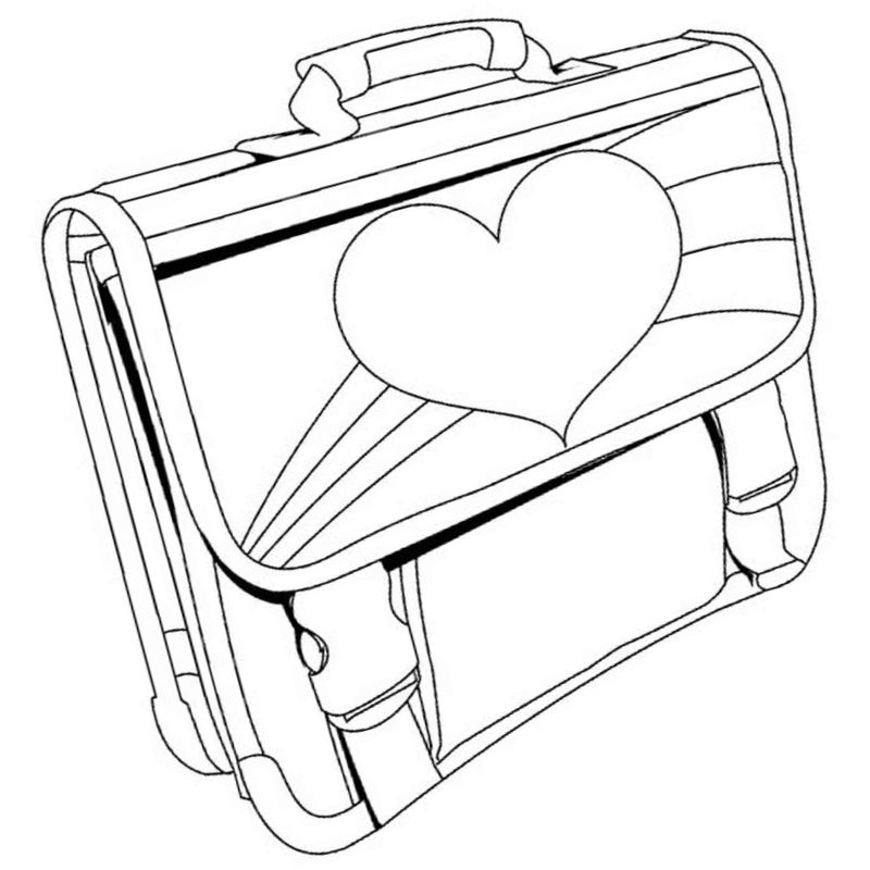 рюкзак с сердцем - распечатать, скачать бесплатно